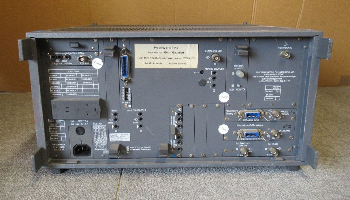 Wandel & Goltermann PCM-4 E1 PCM Digital Multiplexer Channel Measuring Set