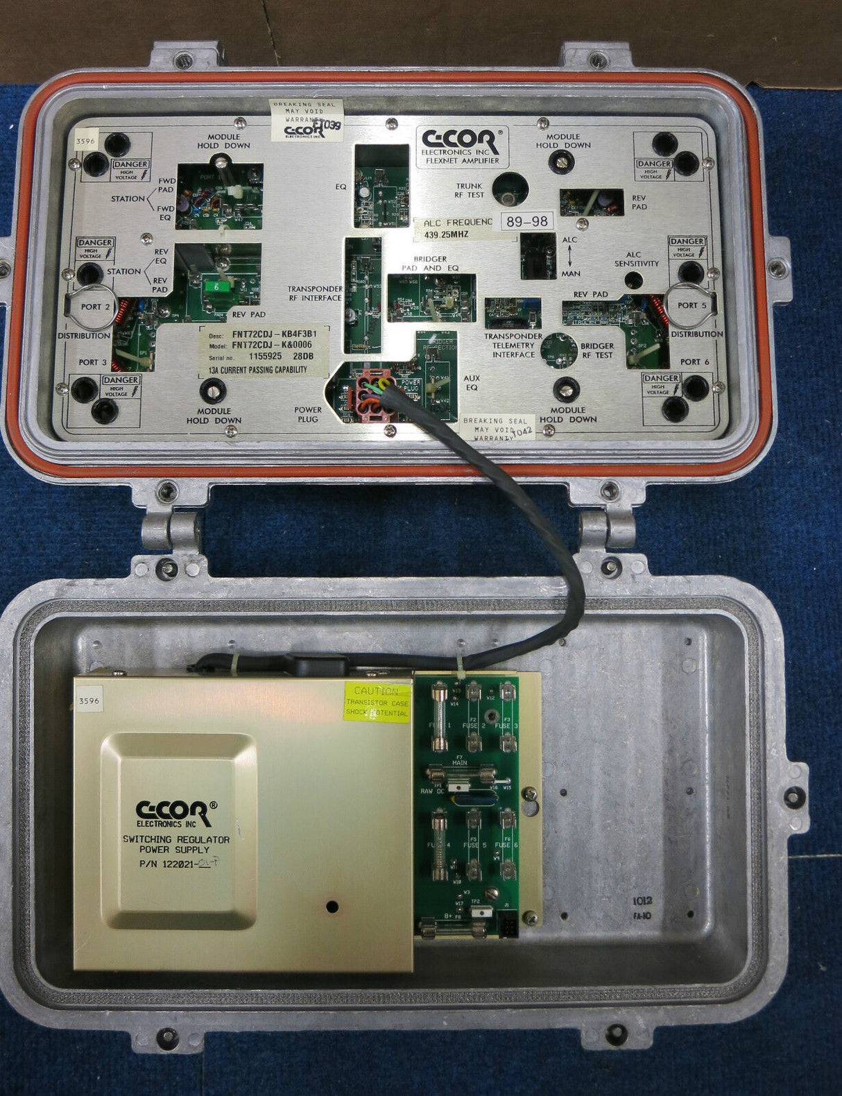 C-Cor Electronics FNT72CDJ 439.25 MHz Trunk Quadrant Amplifier Node