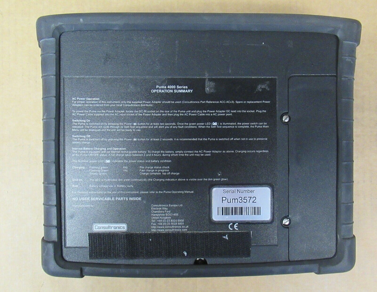 Consultronics Puma 4340E Telecom Datacom Analyzer Options PUM-M2100, PUM-G826