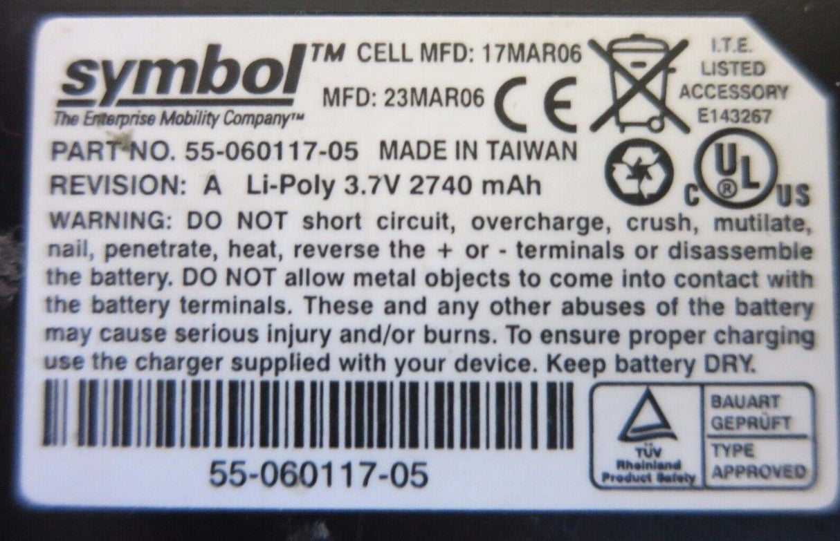 3 x Symbol 55-060117-05 55-060117-86 battery for MC30X0 MC3090 3.7V 2600mAh