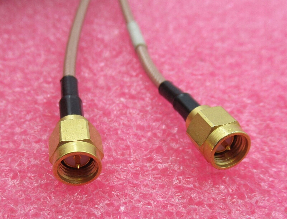 Straight SMA Plug Male To Straight SMA Plug Male 2.5M Brown Coaxial RF Cable