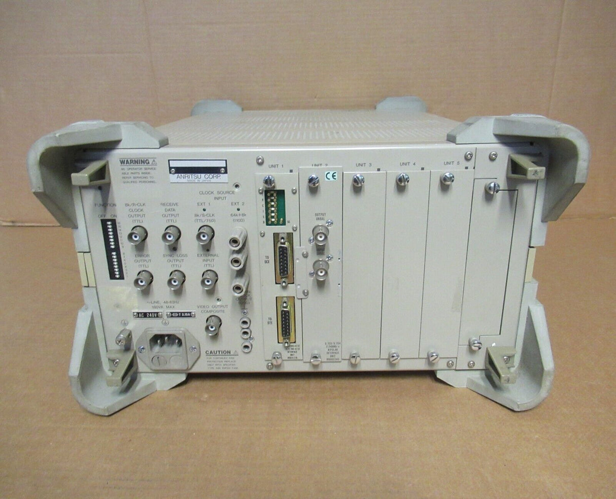 Analyseur de transmission de données Anritsu MD6420A 50 bit/s-10 Mbit/s 2x unités d'interface