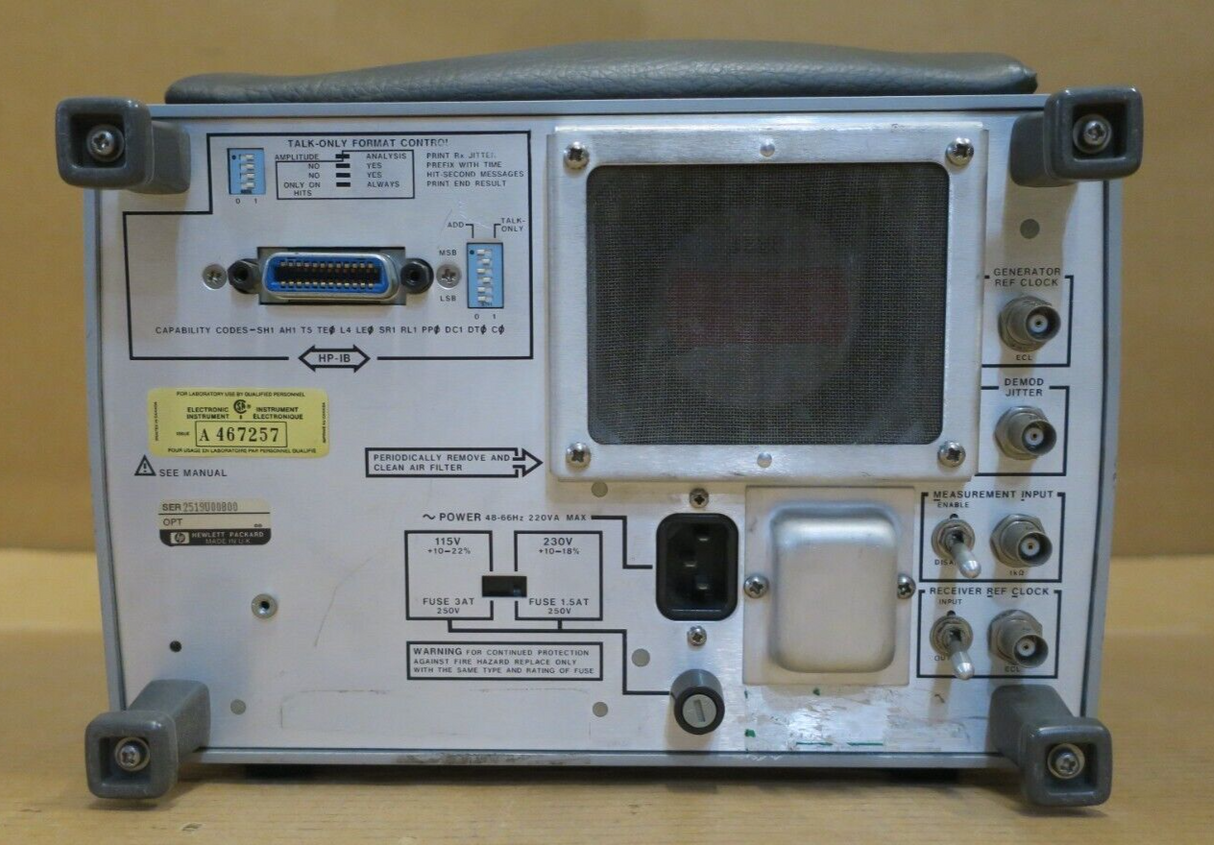 HP Agilent 3785A PCM/TDM Jitter Generator & Receiver 48Hz - 66Hz 220V