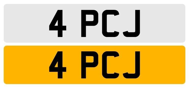 4 PCJ Véhicule Voiture privée Numéro d'immatriculation de moto Plaque d'immatriculation précieuse sans date