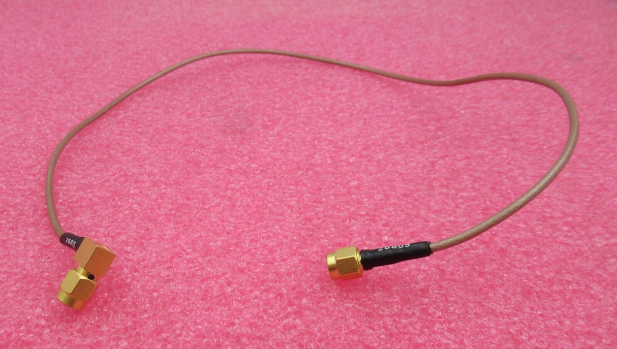 Câble coaxial RF SMA mâle droit vers SMA mâle coudé 500 mm marron