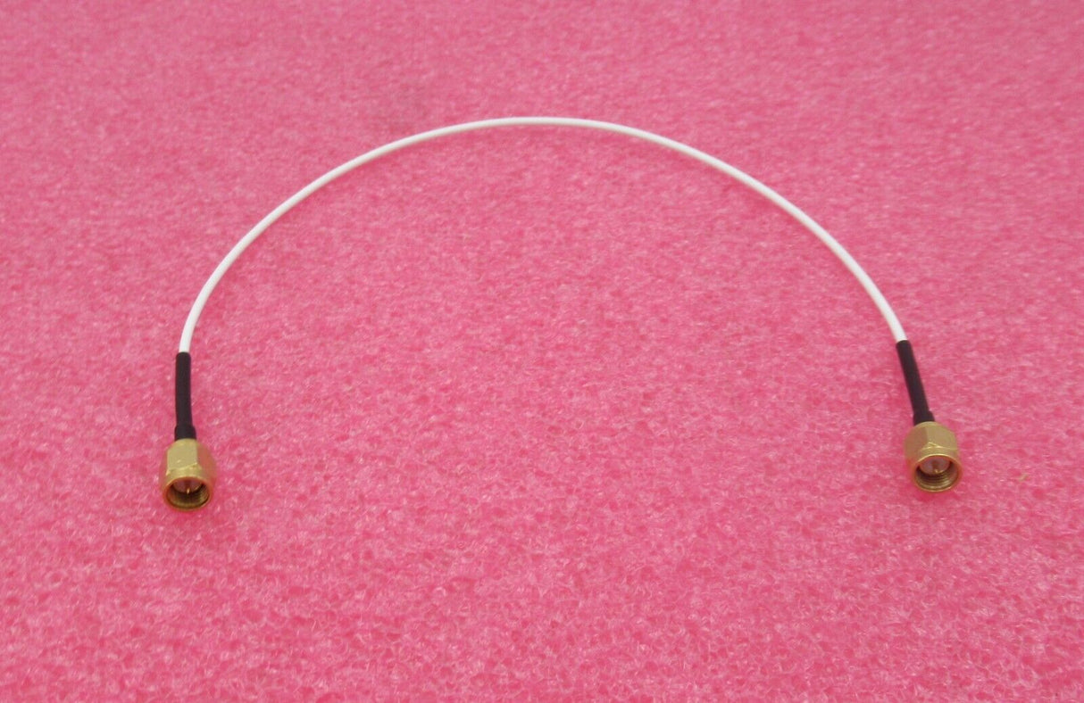 SMA Male Straight To SMA Male Straight 300mm White Coaxial RF Cable