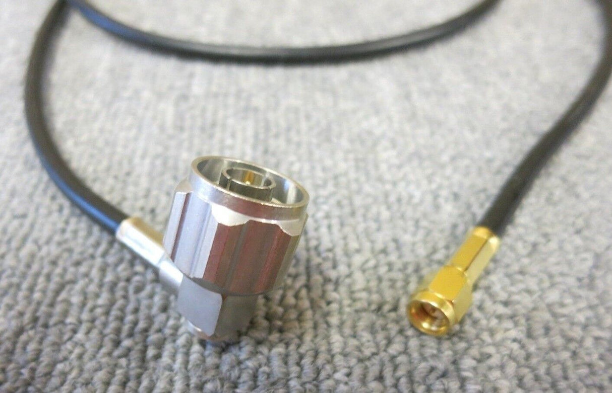 SMA Plug Male Straight To N Plug Male Right-Angle 1.1M Black Coaxial RF Cable