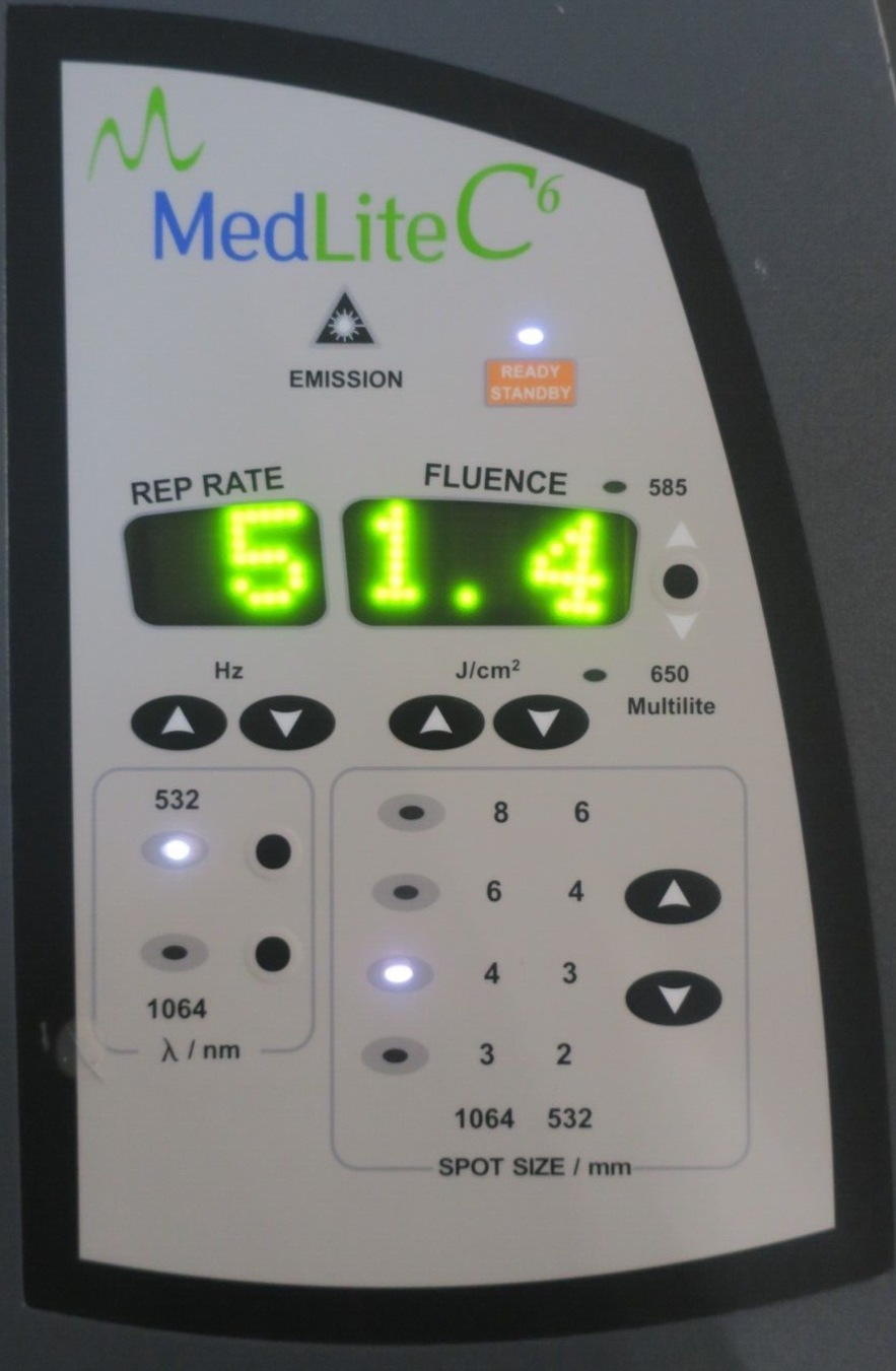 Hoya ConBio Medlite C6 Q-Switched Nd:YAG Tattoo Removal HR SR Acne Skin Laser