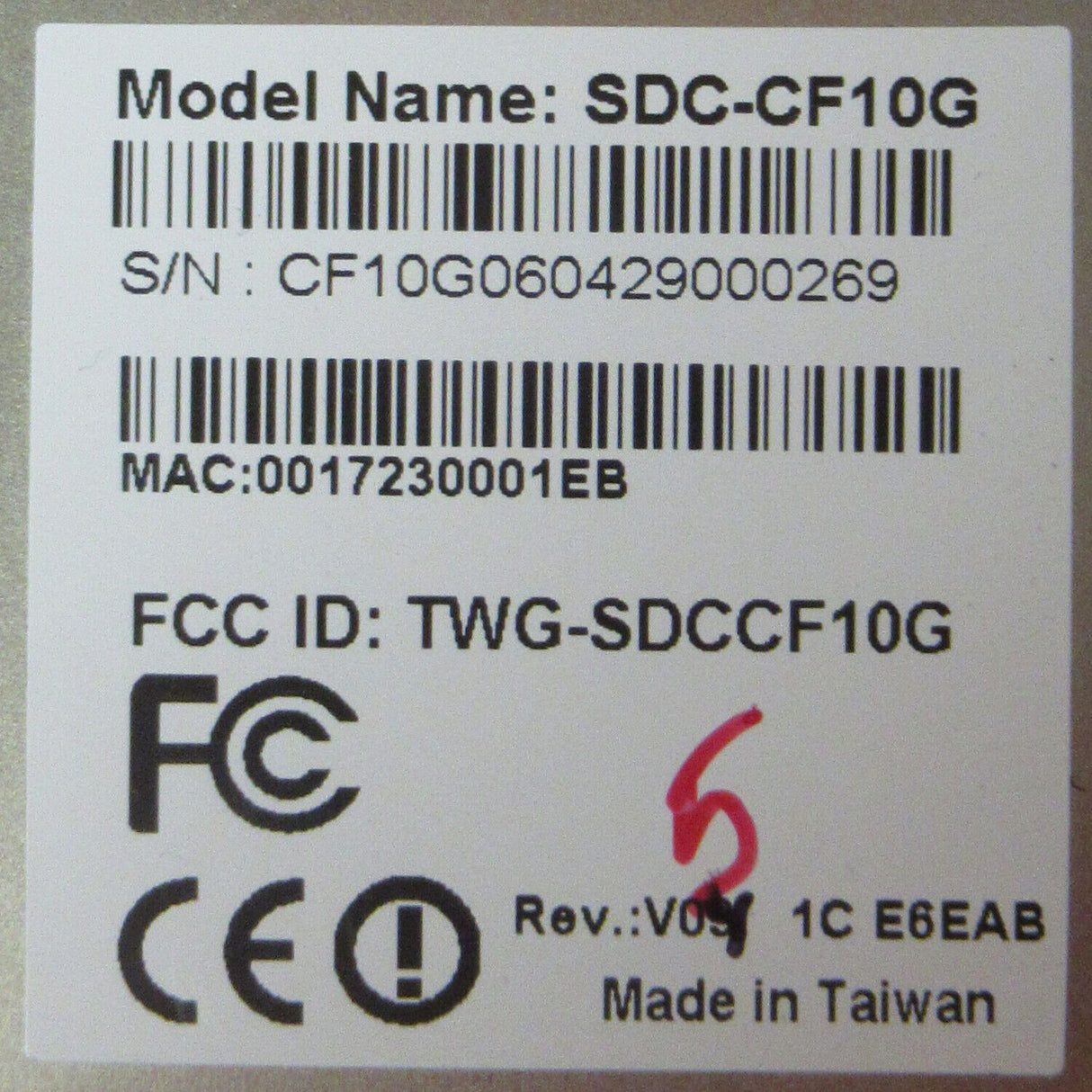 Module Compact Flash CF 802.11g Vocollect Summit SDC-CF10G Rev.:V05