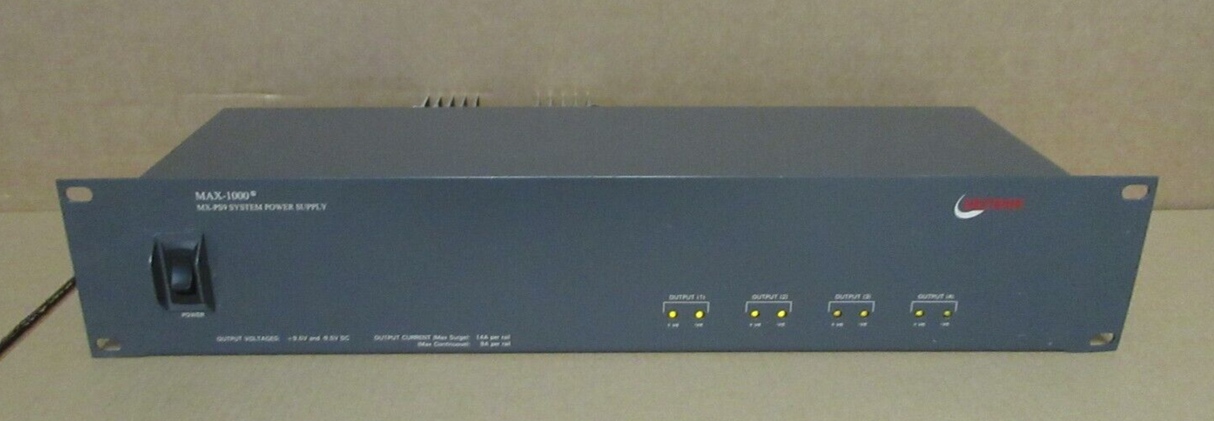 Ultrak MAX-1000 MX-PS9 Power Supply 9.5V Output Voltage 14A Output Current