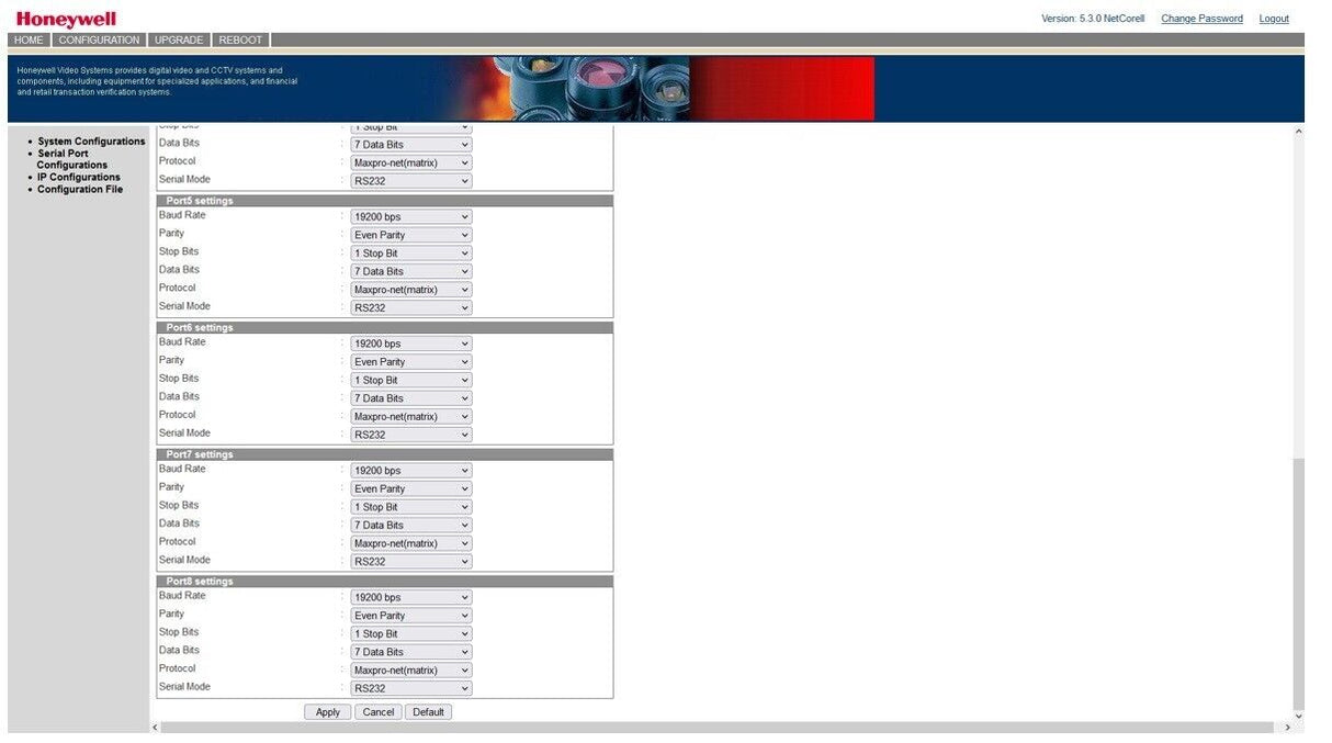 Honeywell Security MegaPIT HS10PIT Protocol Interface Translator CCTV Switcher