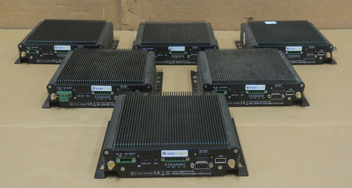 Lot of 6x ExacTrack In-CarPC CQ15 Car Vehicle PC Tracker CQ15-2-64SMN-U08