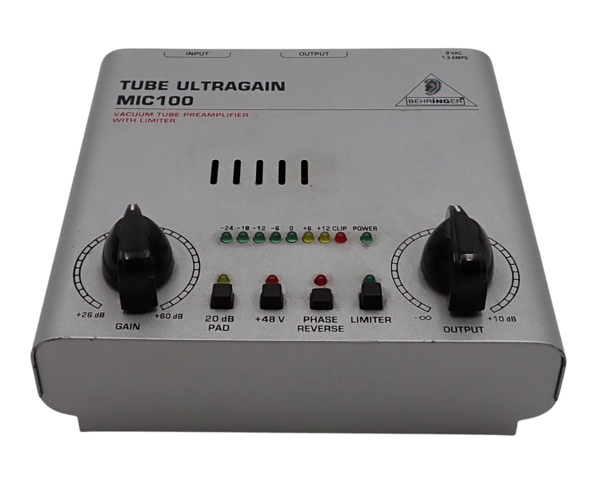 Behringer MIC100 Audiophile Vacuum Tube Preamplifier with Limiter3