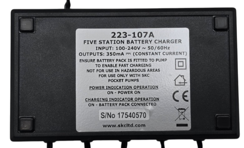 SKC 210 1002MTX Pocket Air Sampling Pump Kit of 4 + 1 Faulty with 5 Unit Charger6