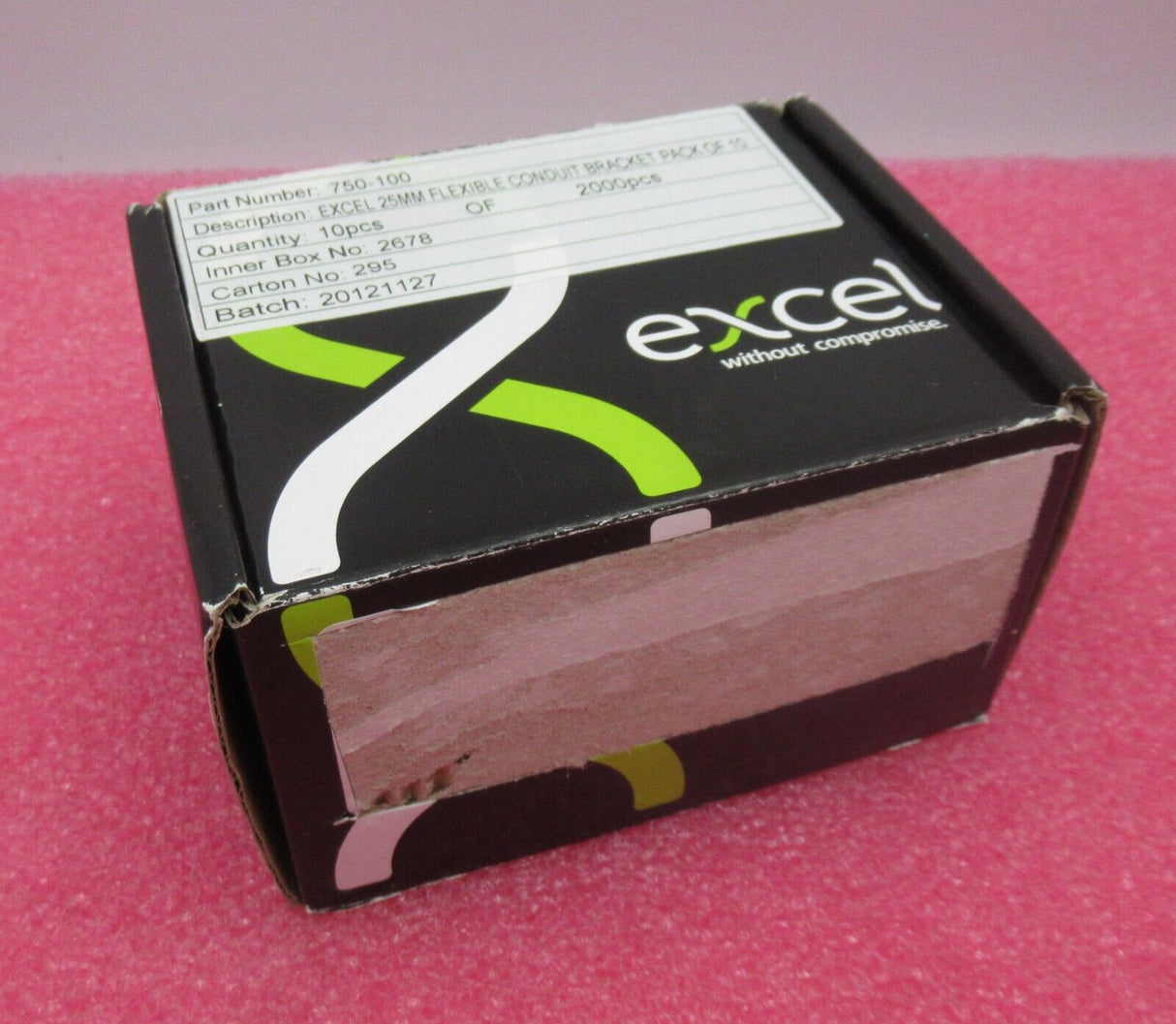 Excel 750-100 25mm flexible conduit bracket Plus PK10 New