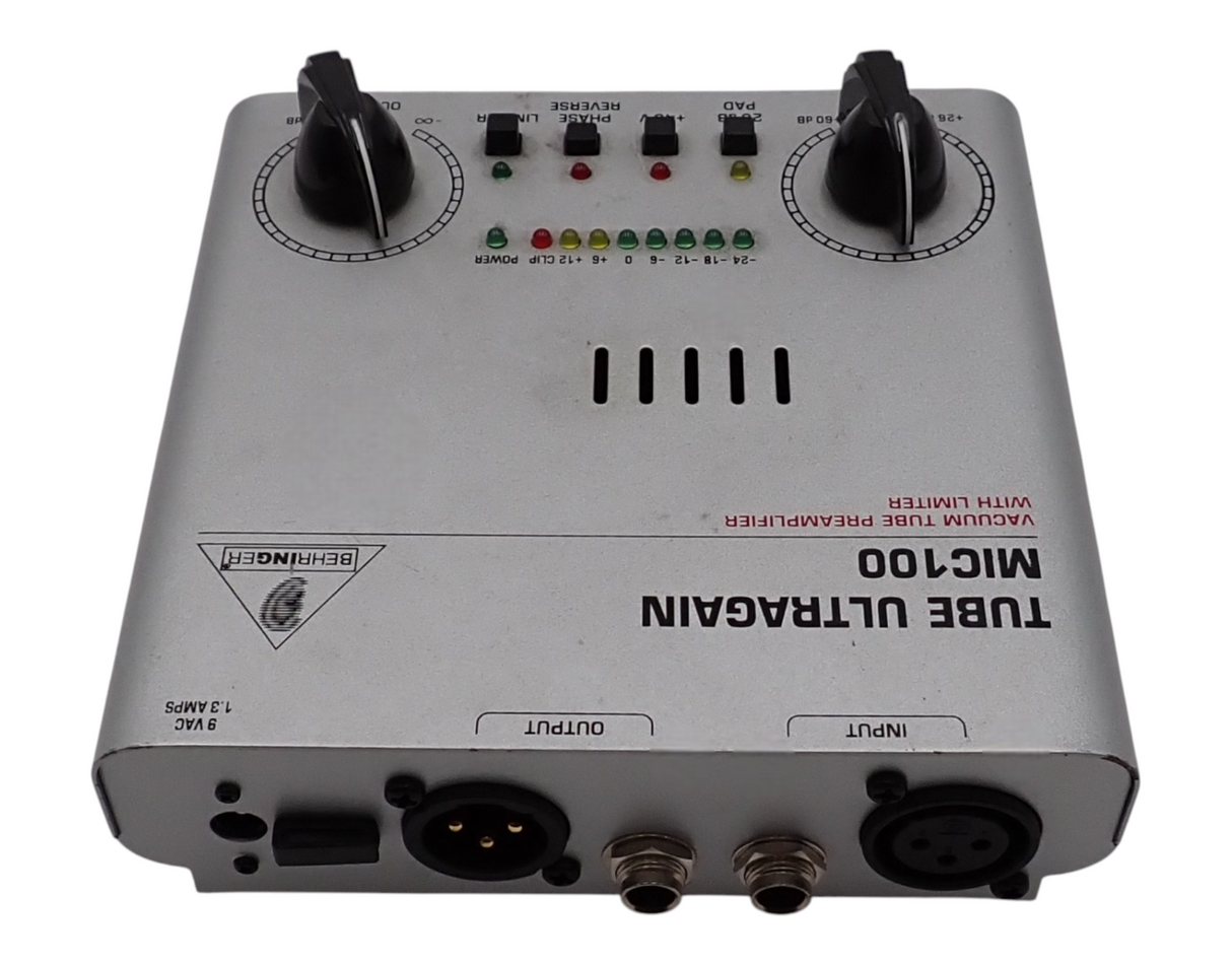 Behringer MIC100 Audiophile Vacuum Tube Preamplifier with Limiter4
