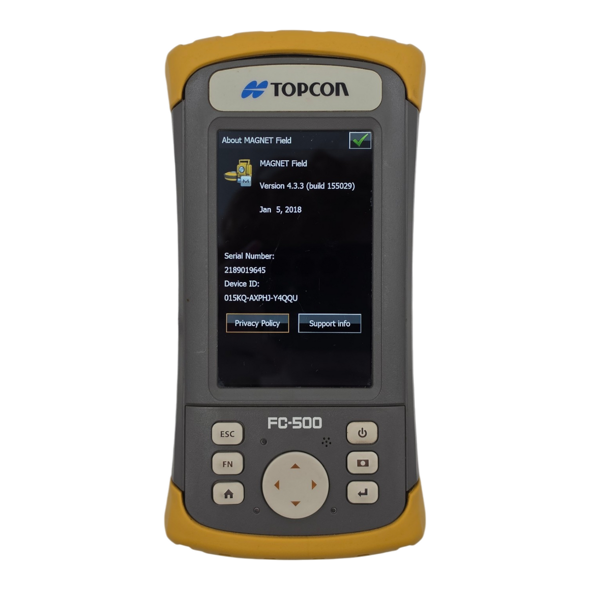 Topcon FC 500 Field Controller Surveying Data Collector Bluetooth WiFi MAGNET5