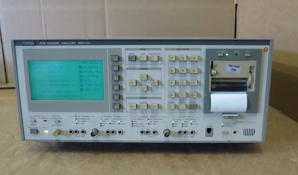Anritsu MS371A MS371A1 PCM Analog Digital Channel Analyser ITU-T Measuring