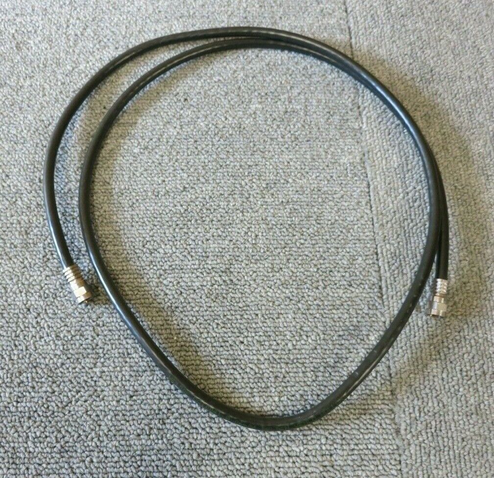 Job Lot 2 x F Connector Male To F Connector Male 1.3M Black RF Coaxial Cable