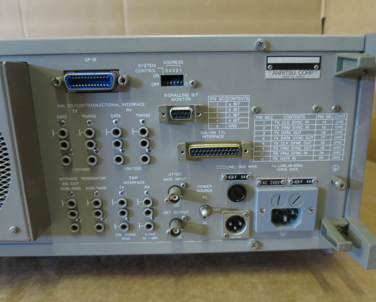 Anritsu MS371A MS371A1 PCM Analog Digital Channel Analyser ITU-T Measuring