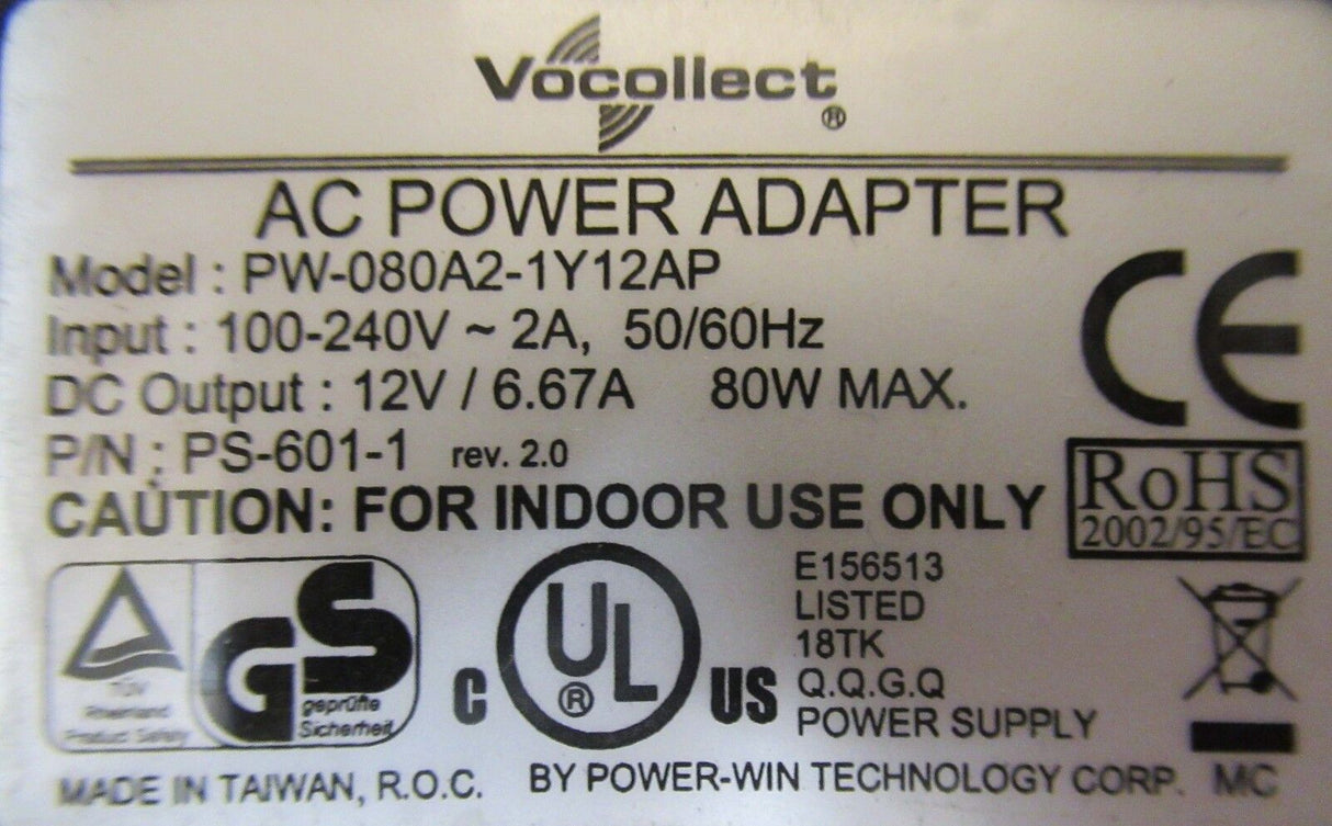 Vocollect CM-602-1 Five Bay Battery Charger For Talkman T2 Series + Power Supply