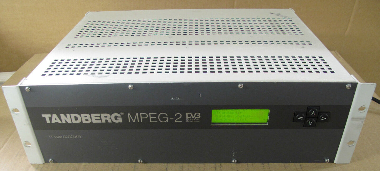Tandberg TT1100 MPEG2 DVB Professional Multi-Channel Decoder MMI Tuner/Demod8300