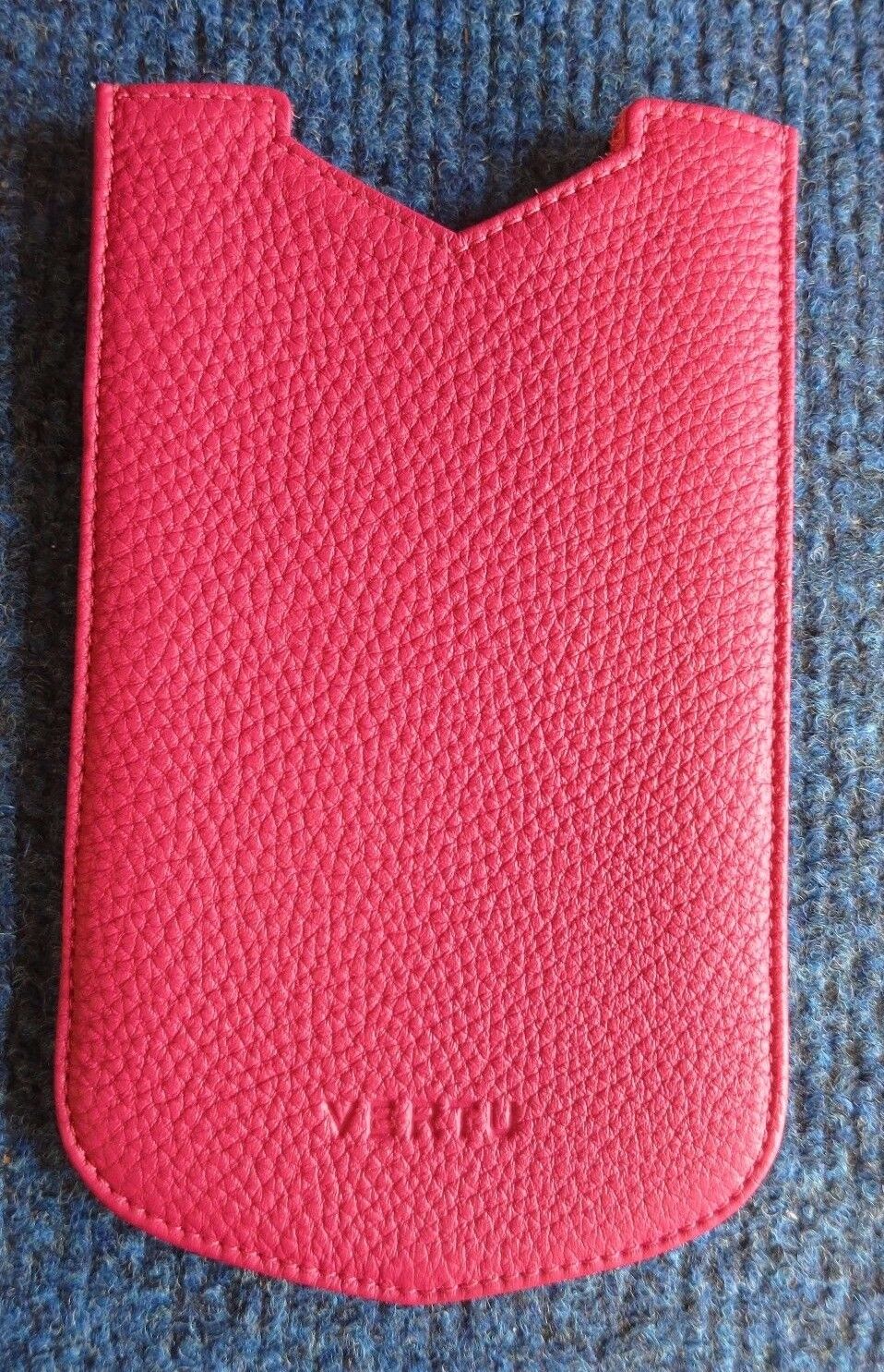 New Original Vertu Pink Calf Leather Slip Case 90mm x 150mm For Constellation