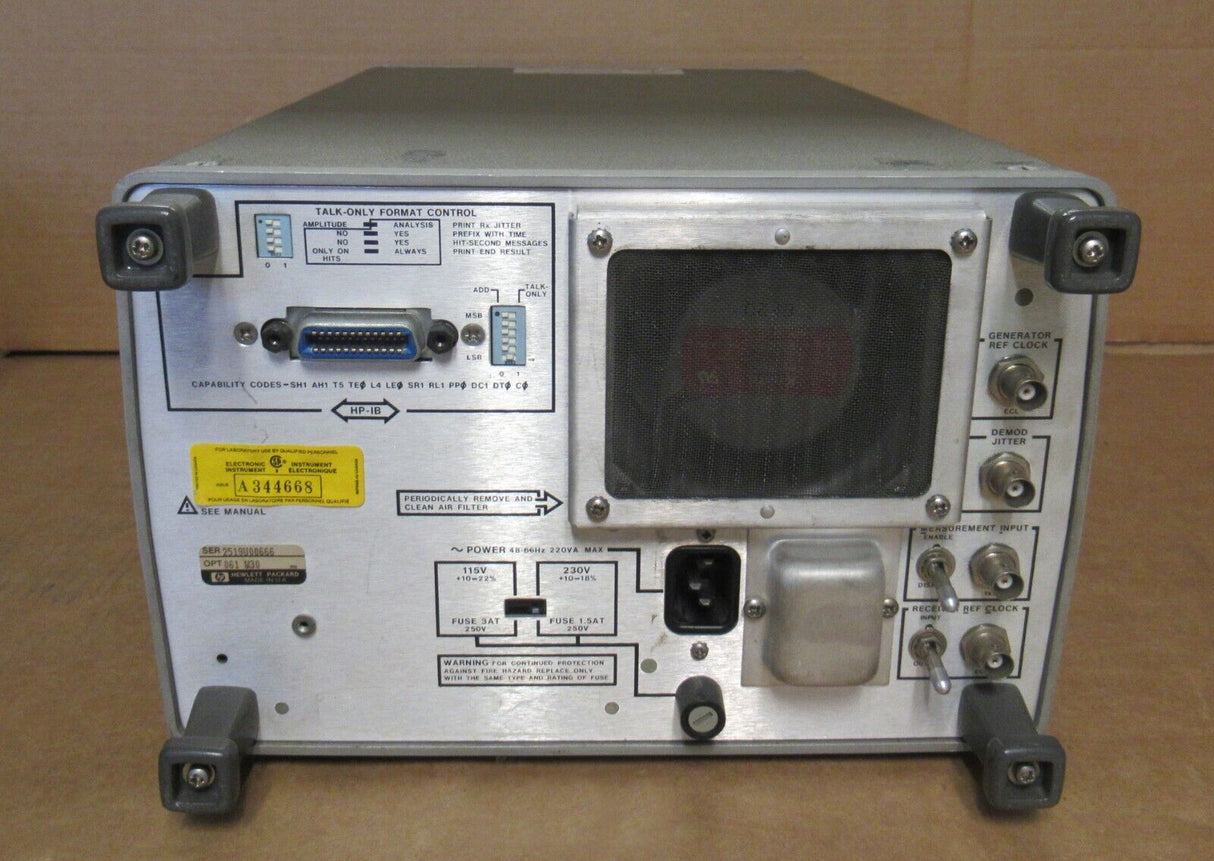 HP Agilent 3785A PCM/TDM Jitter Generator & Receiver With Options 061 W30