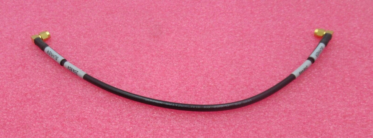 Huber & Suhner 990626C RF Coaxial Cable 35cm SMA Male Right Angle to Right Angle