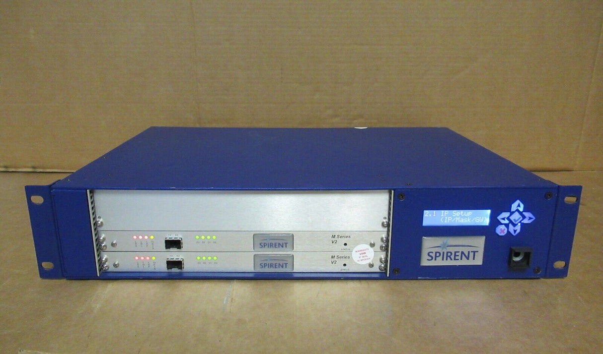 Châssis d'émulateur de réseau Ethernet Spirent CKL-2U avec 2 modules série M V2