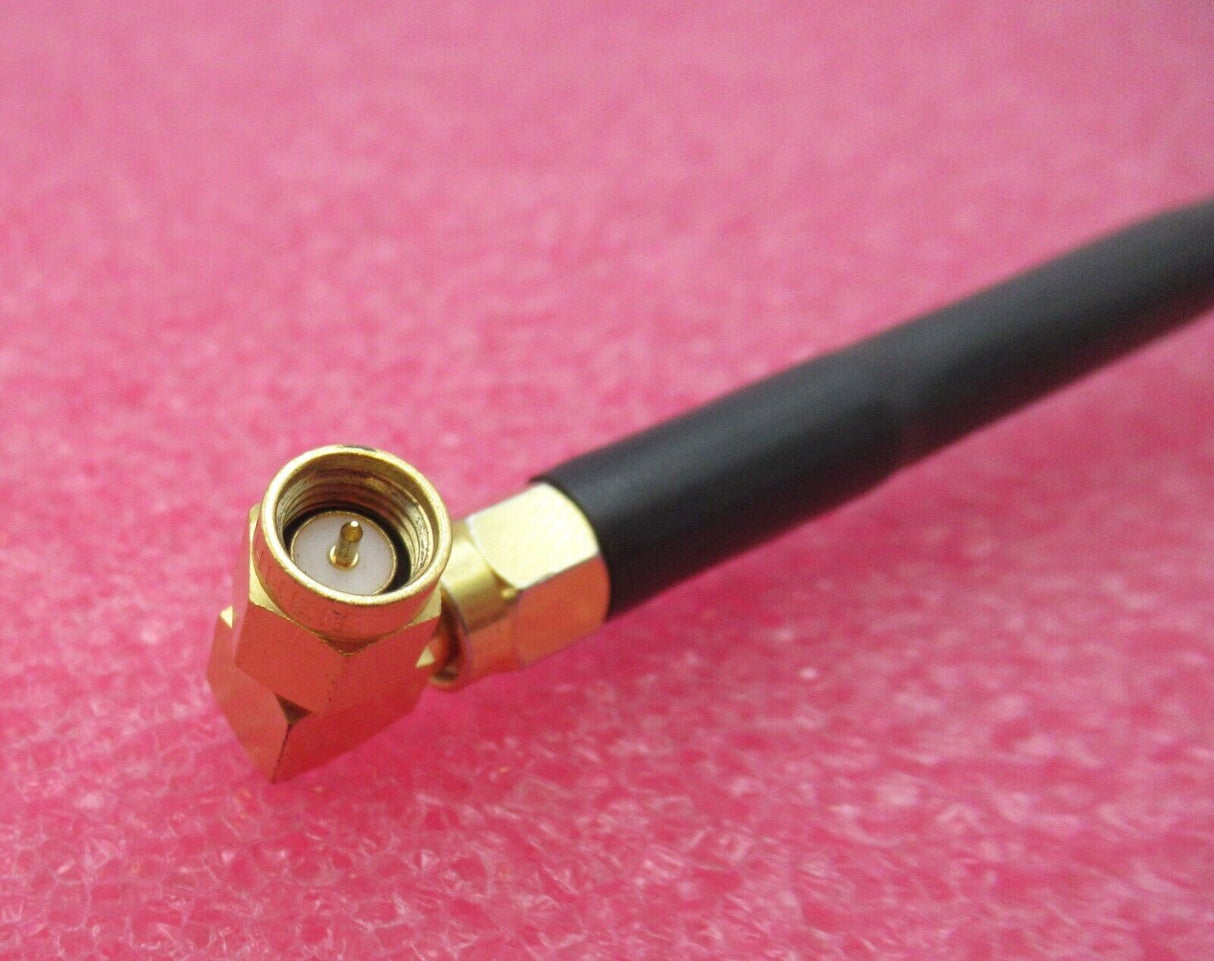 SMA Plug Male Straight To SMA Plug Male Right-Angle 1M Blue Coaxial RF Cable