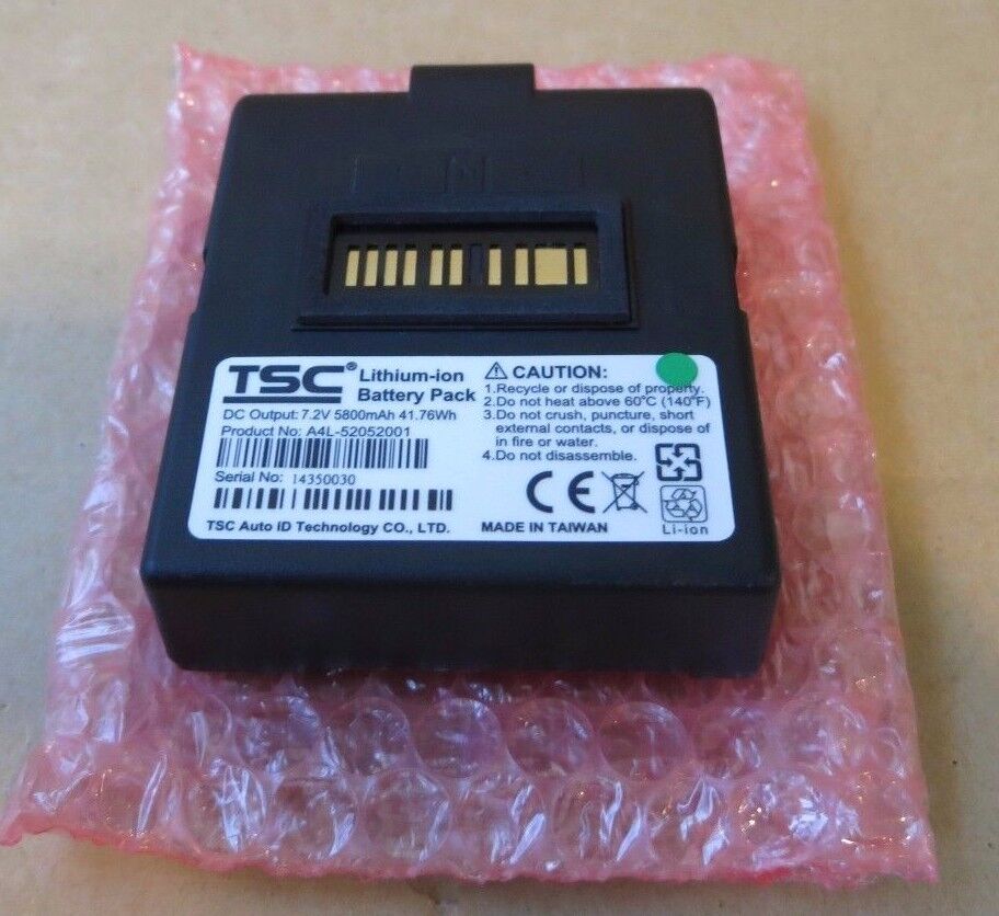 TSC Auto ID Alpha 4L Label Printer Battery 98-0520040-00LF 7.2V 5800Ah 41.76Wh