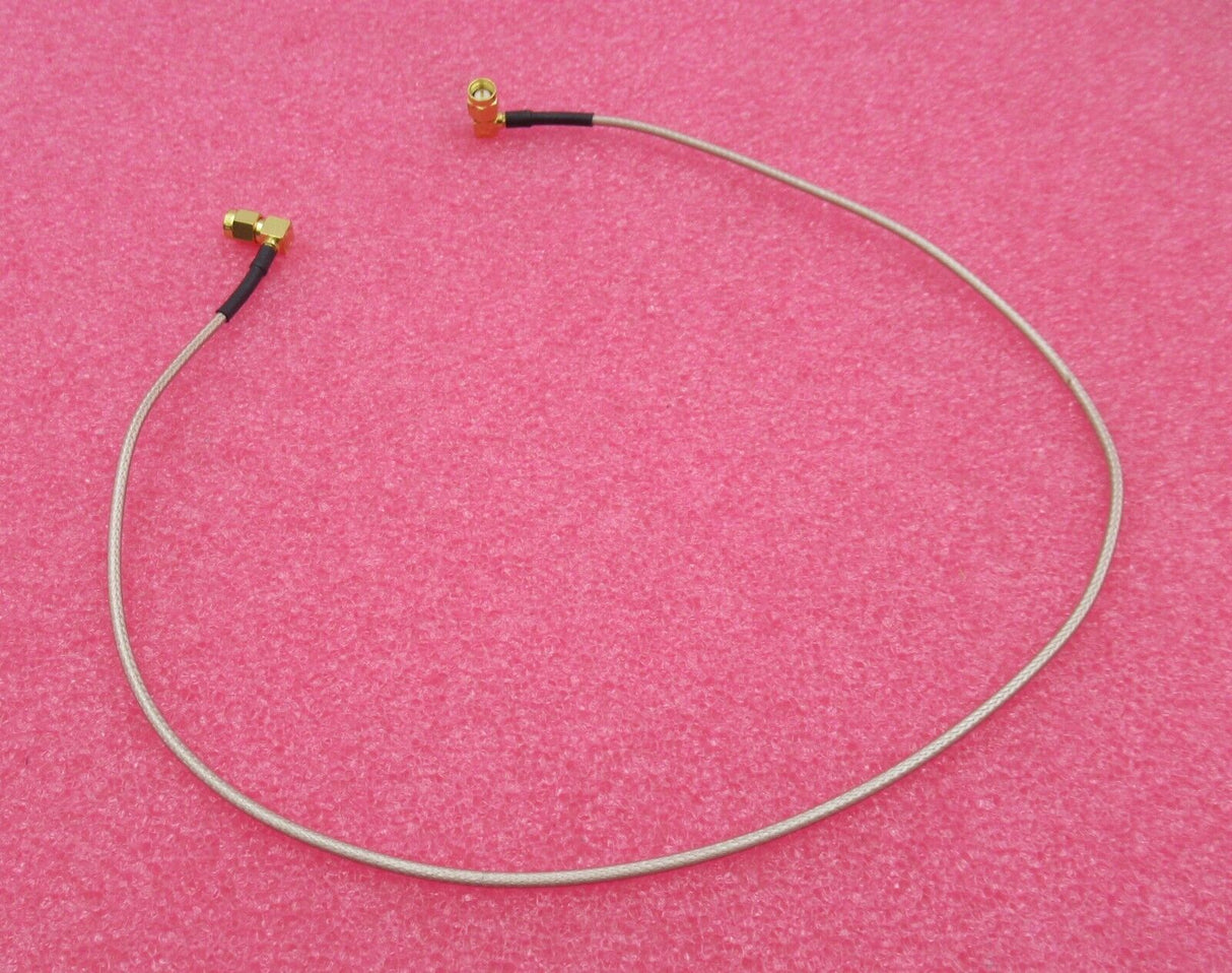 SMA Male Right Angle To SMA Male Right Angle 600mm Brown Coaxial RF Cable