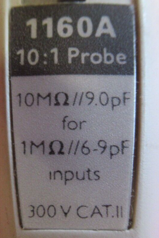 HP Agilent 1160A 500MHz 10.1 10MOhm Miniature Passive Oscilloscope Probe 1.5M