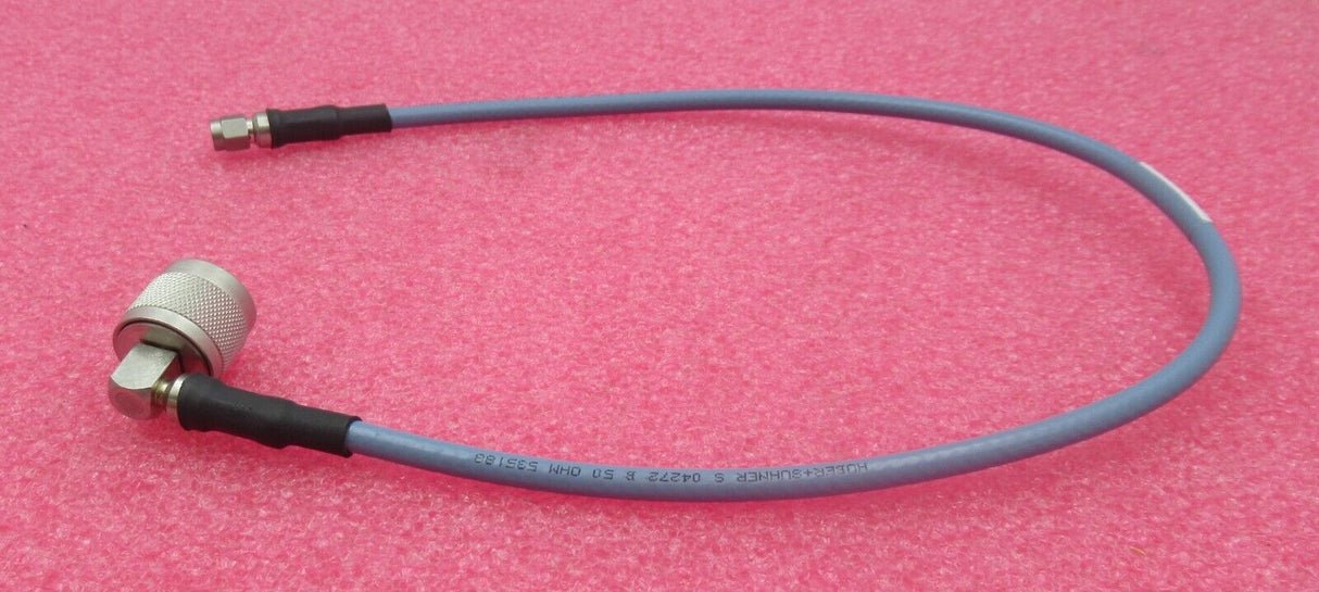 Huber & Suhner 30-09530-10/A SMA Male to N Male Right Angle 50CM Coaxial RF Cable