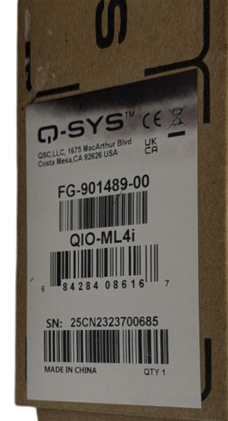 New QSC QIO-ML4i 4-Channel Mic / Line Input PoE Q-LAN Network Audio Expander5