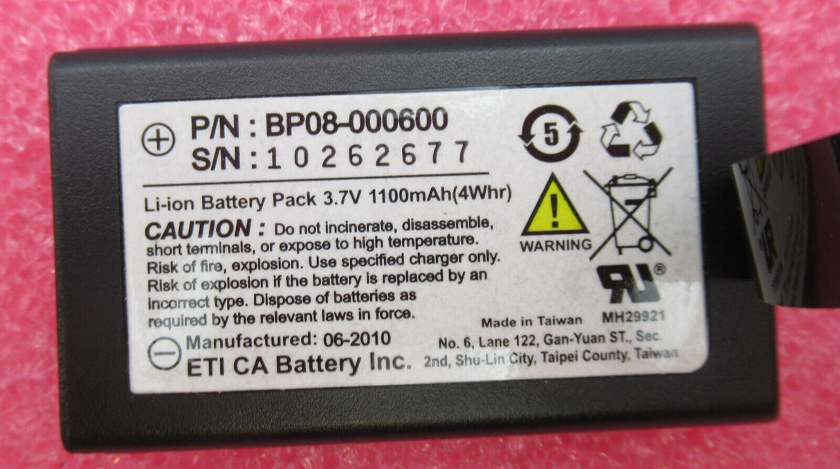 2 x Datalogic BP08-000600 Barcode Scanner Li-ion Battery Pack 3.7V 1100mAh 4Whr