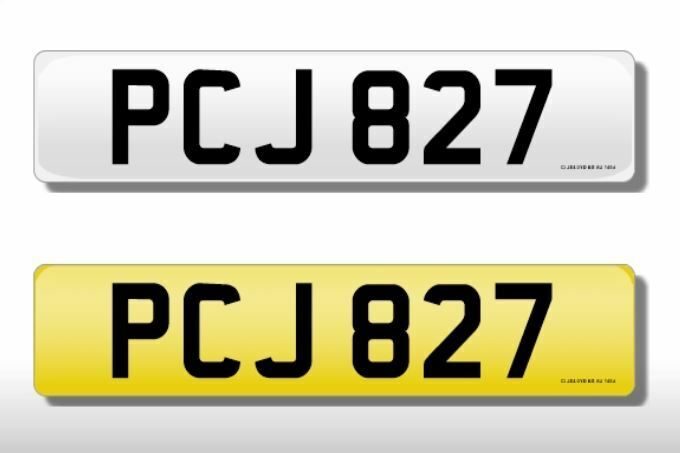 PCJ 827 Véhicule Voiture privée Numéro d'immatriculation de moto Plaque d'immatriculation précieuse sans date