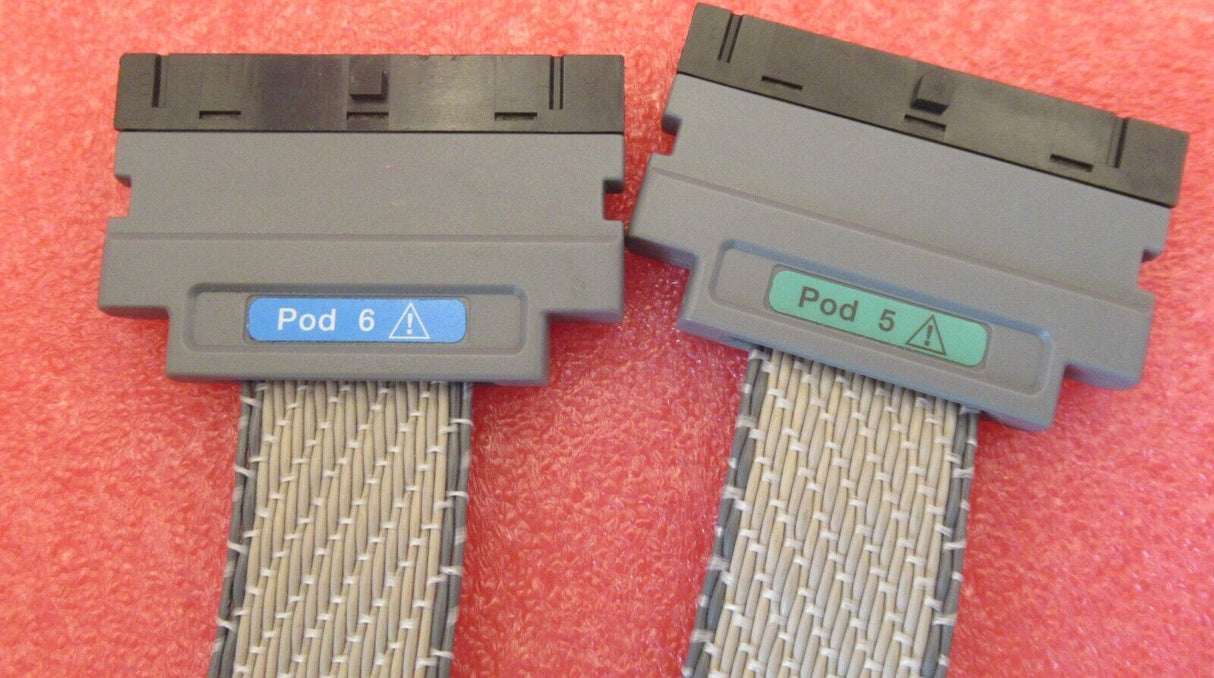 HP Agilent Keysight 16555-61606 (2)40P/50P Logic Analyzer Probe Cables Pod 5 & 6