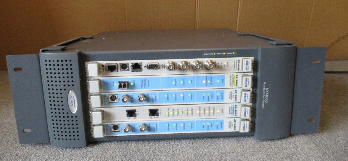 Spirent AX/4000 Breitband-Testsystem 500100CE 500105 401325 500002CE 401324CE