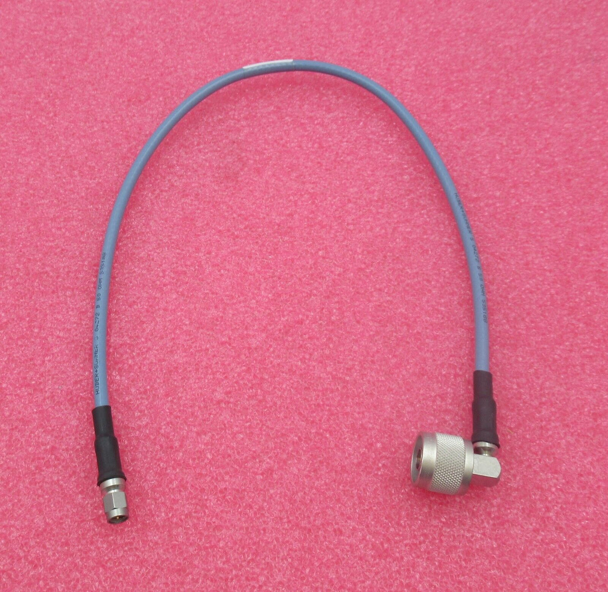 Huber & Suhner 30-09530-10/A SMA Male to N Male Right Angle 50CM Coaxial RF Cable