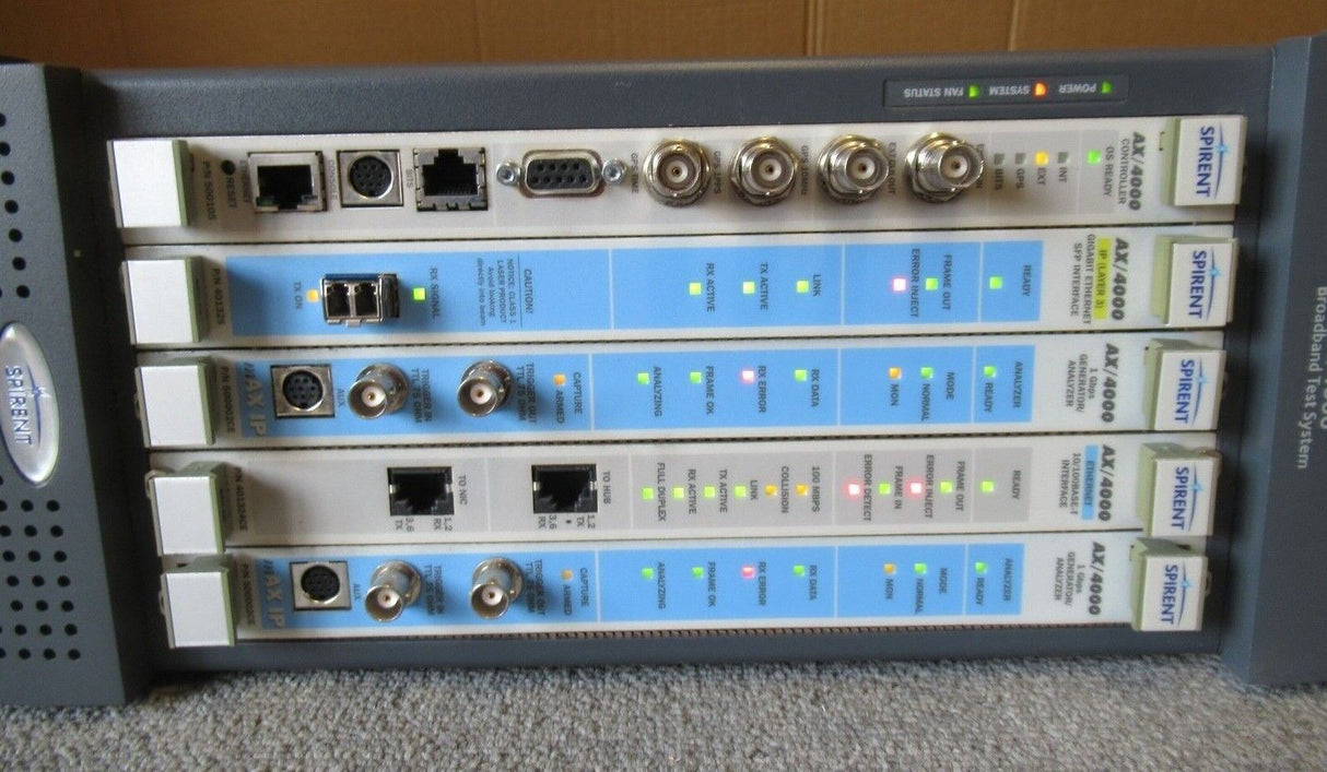 Spirent AX/4000 Breitband-Testsystem 500100CE 500105 401325 500002CE 401324CE
