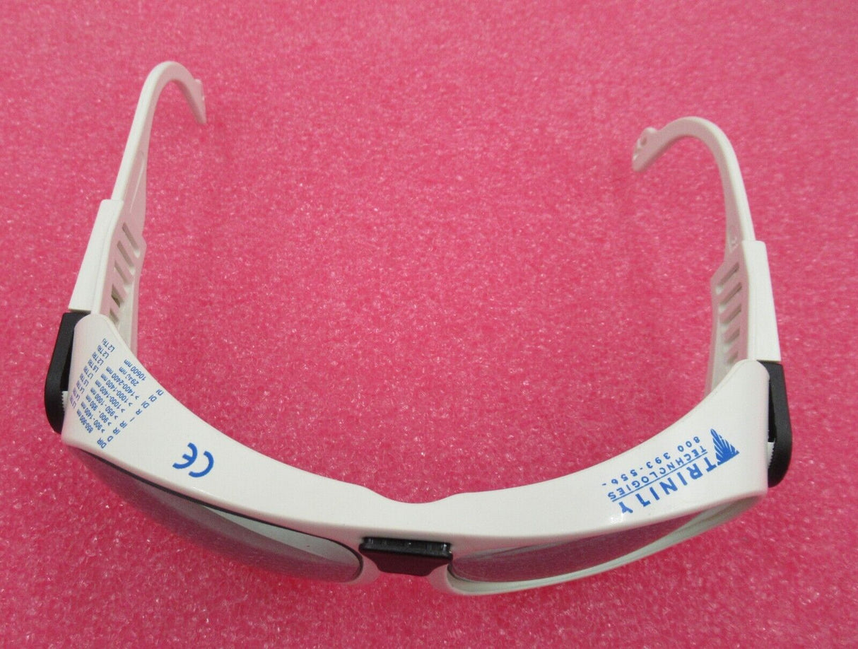 Trinity Operator Laser Safety Glasses White PPE Light Blue Lens Eyewear
