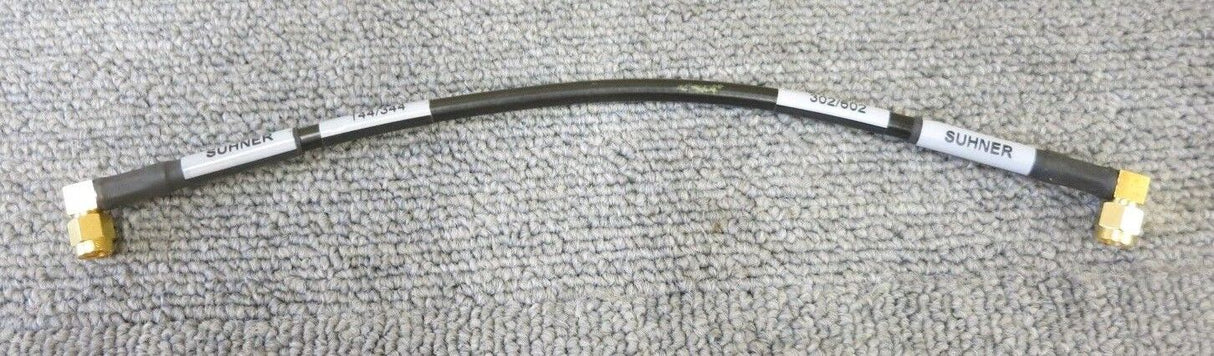 Huber & Suhner 990602D RF Coaxial Cable 25cm SMA Male Right Angle to Right Angle