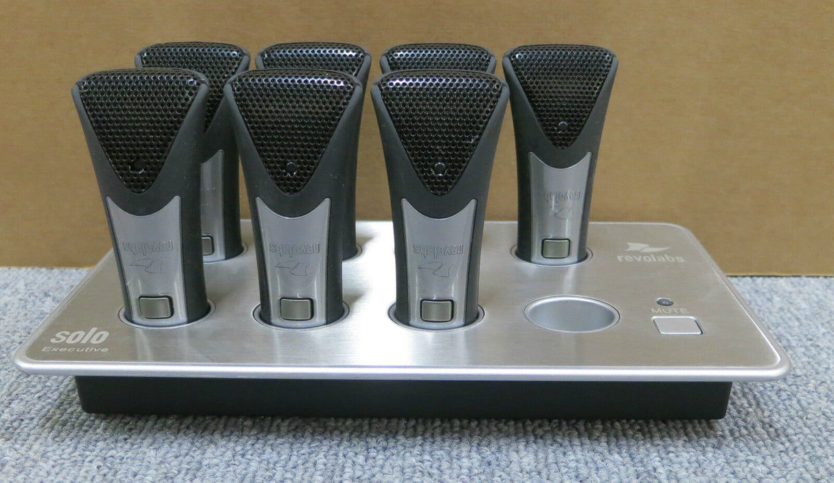 7 x Revolabs Solo Executive Wireless Microphones With Charger 03-EXECHGEU-STD-11