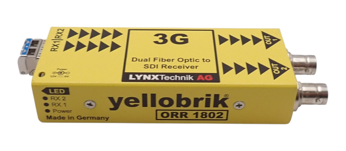 Lynx Technik AG Yellobrik ORR-1802 Dual Channel Fibre Optic To SDI Singlemode LC3