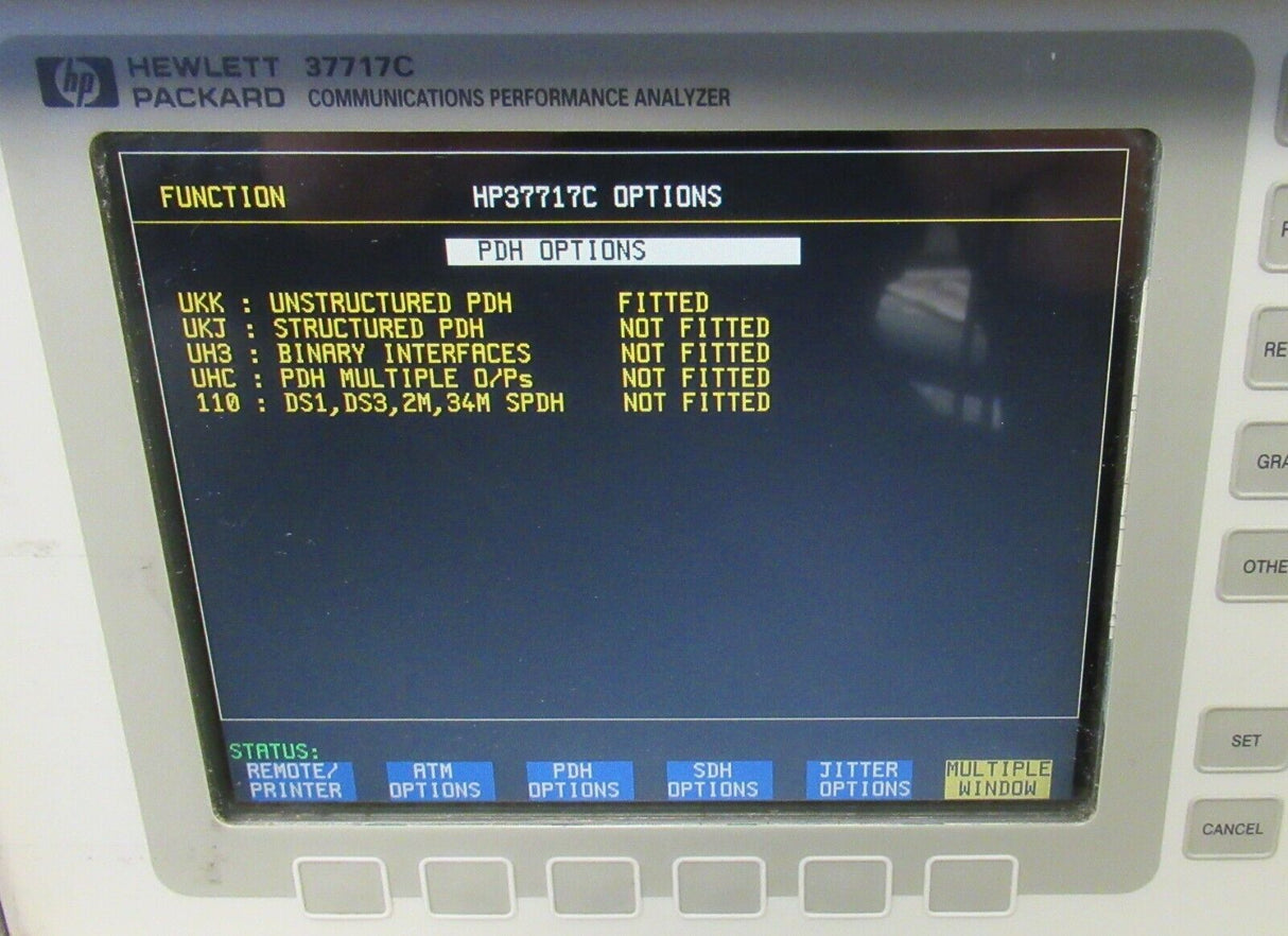 Analyseur de performances de communication HP Agilent 37717C OmniBER A3R/A3D/131/UKK