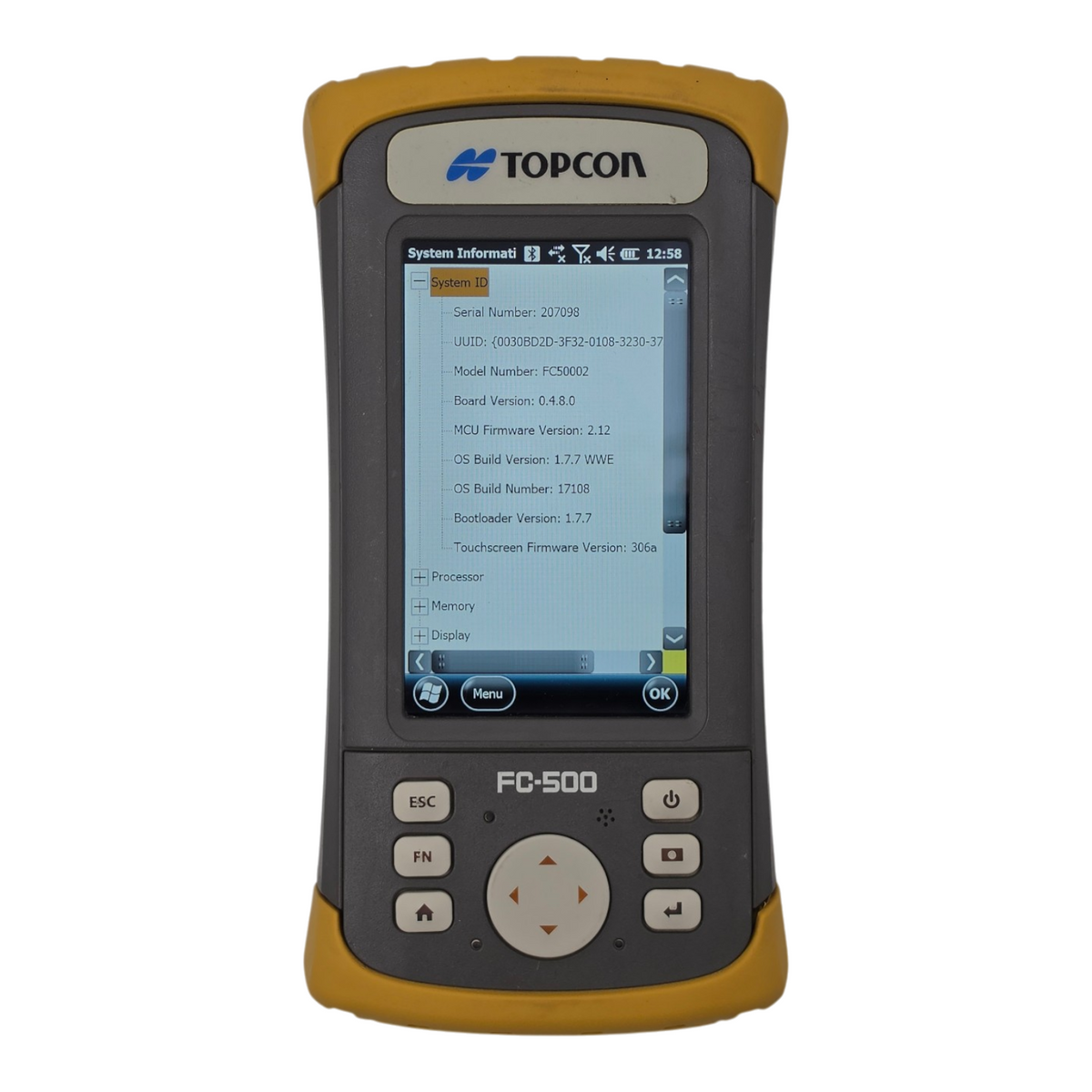 Topcon FC 500 Field Controller Surveying Mapping Data Collector Bluetooth WiFi9