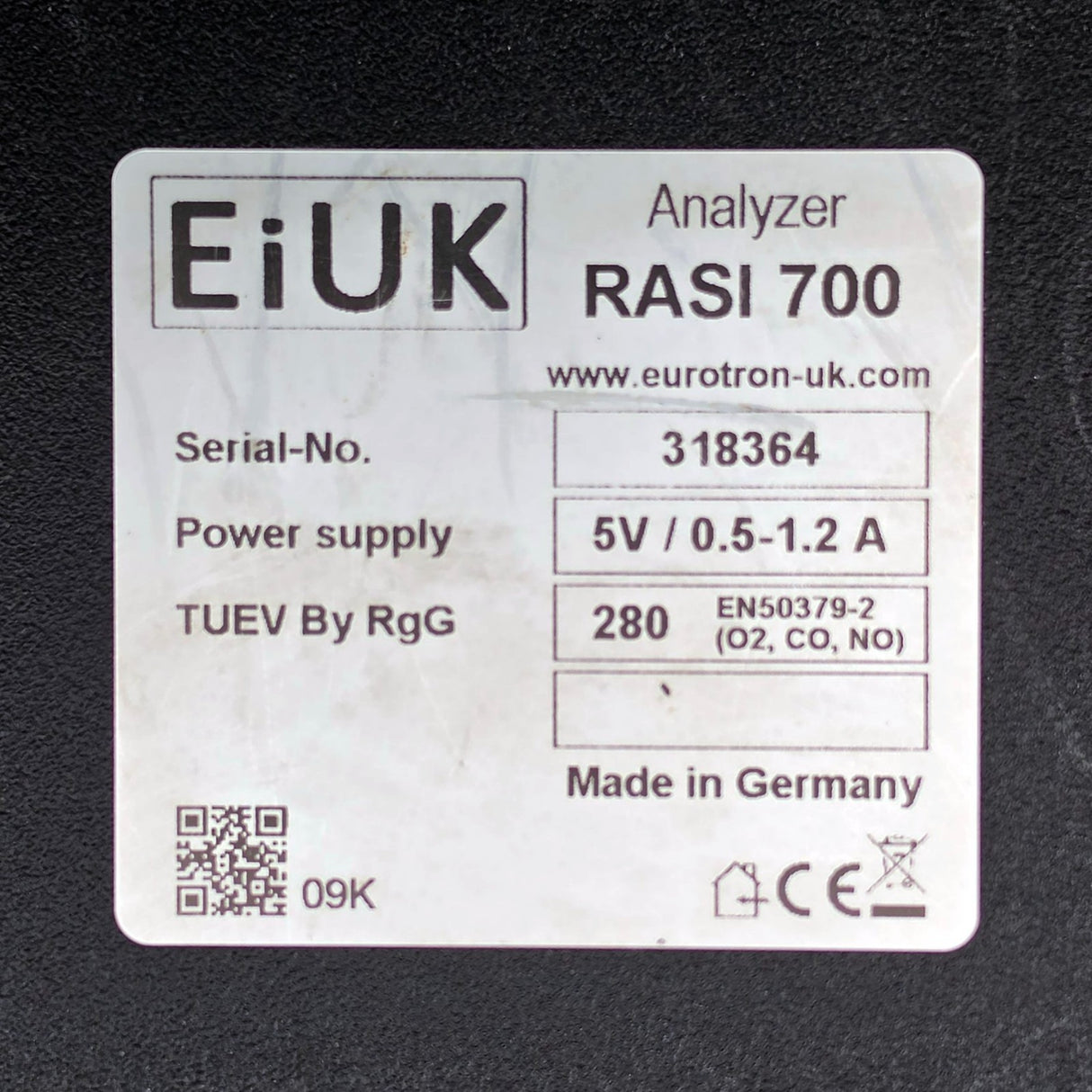 EiUK RASI 700 3 Gas Analyser O2 CO NO Flue Emission Tester Kit & Fast Printer22