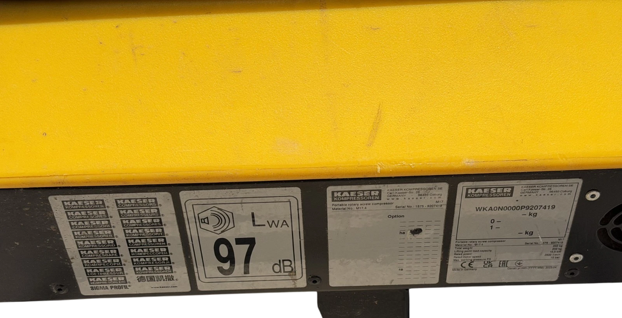 Kaeser Mobilair M17 Portable Petrol Rotary Screw Compressor+ HS40143 Aftercooler13